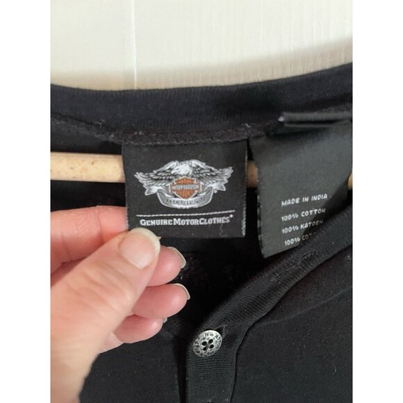 Harley Davidson BLACK Long Sleeve shirt motorclothes - X large SEE PHOTOS - Picture 4 of 16
